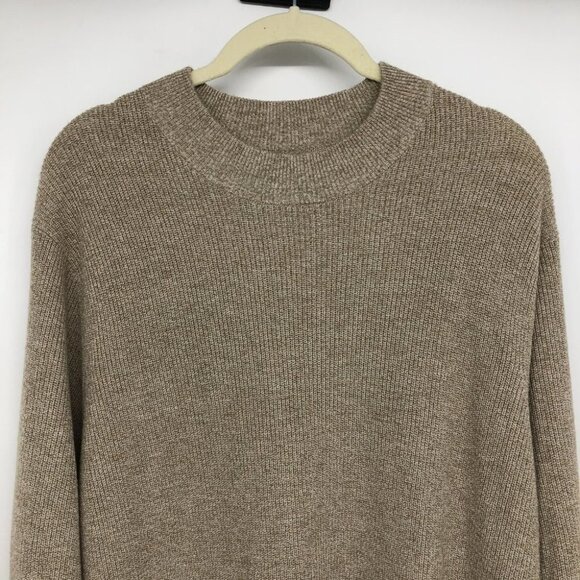 Nordstrom Beige Knitted Crew Neck  Long Sleeve Recycled thread Sweater size L - Picture 4 of 14